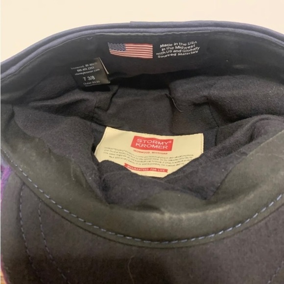 Hat Wool NEW Stormy Kromer Women Size 7 3/8” Purple Plum Cap Button Up Nylon - Picture 10 of 10